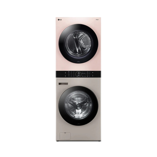 [LG]  트롬 워시타워 오브제 컬렉션 세탁기+건조기 (브라운+핑크)